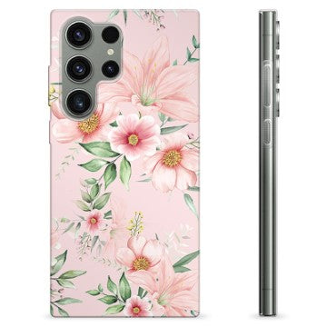 Samsung Galaxy S23 Ultra 5G TPU Cover - Vandfarveblomster