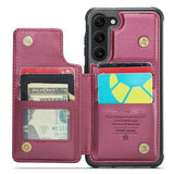 Samsung Galaxy S23+ 5G Caseme C22-etui RFID-kortpung - Rød