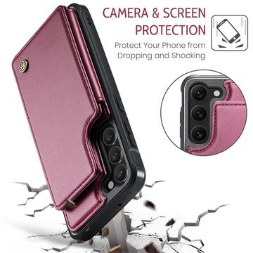 Samsung Galaxy S23+ 5G Caseme C22-etui RFID-kortpung - Rød