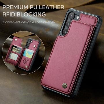 Samsung Galaxy S23+ 5G Caseme C22-etui RFID-kortpung - Rød