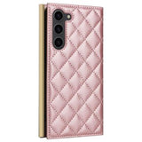 Samsung Galaxy S23+ Luksus Vatteret Pung - Rødguld