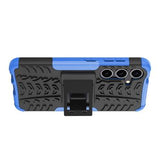 Samsung Galaxy S24 Anti-Slip Hybrid Cover med Stativ - Blå / Sort