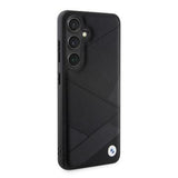 Samsung Galaxy S24 BMW Signature Crossing Lines Pattern læderbetrukket etui - sort