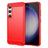 Samsung Galaxy S24 Børstet TPU Cover - Karbonfiber - Rød
