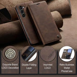 Samsung Galaxy S24 Caseme 013 Series Pung - Kaffe