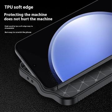 Samsung Galaxy S24 FE Beetle Karbonfiber TPU Cover - Sort