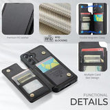 Samsung Galaxy S24 FE Caseme C22-etui RFID-kortpung - Sort
