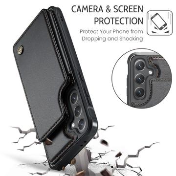Samsung Galaxy S24 FE Caseme C22-etui RFID-kortpung - Sort