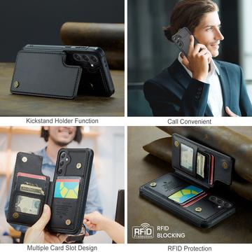 Samsung Galaxy S24 FE Caseme C22-etui RFID-kortpung - Sort