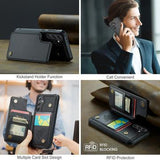 Samsung Galaxy S24 FE Caseme C22-etui RFID-kortpung - Sort