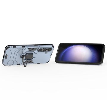 Samsung Galaxy S24 FE Hybrid Cover med Ring Holder - Blå