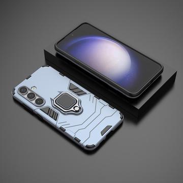 Samsung Galaxy S24 FE Hybrid Cover med Ring Holder - Blå