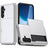 Samsung Galaxy S24 FE Hybrid Cover med Glidekortholder - Sølv