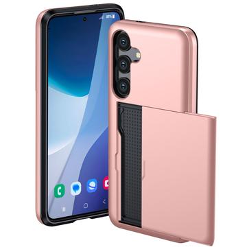 Samsung Galaxy S24 FE Hybrid Cover med Glidekortholder - Sølv