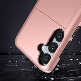 Samsung Galaxy S24 FE Hybrid Cover med Glidekortholder - Sølv