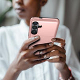 Samsung Galaxy S24 FE Hybrid Cover med Glidekortholder - Sølv