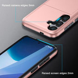 Samsung Galaxy S24 FE Hybrid Cover med Glidekortholder - Sølv