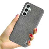 Samsung Galaxy S24 FE Imak Ruiyi Hybrid Cover - Karbonfiber - Lysegrå