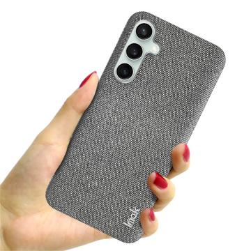 Samsung Galaxy S24 FE Imak Ruiyi Hybrid Cover - Karbonfiber - Lysegrå