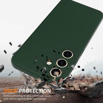Samsung Galaxy S24 FE Liquid Silikone Cover - MagSafe Kompatibel - Mørkegrøn