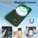 Samsung Galaxy S24 FE Liquid Silikone Cover - MagSafe Kompatibel - Mørkegrøn
