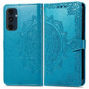 Samsung Galaxy S24 FE Mandala Series Etui med Pung - Blå
