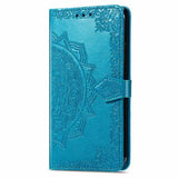Samsung Galaxy S24 FE Mandala Series Etui med Pung - Blå