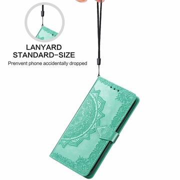 Samsung Galaxy S24 FE Mandala Series Etui med Pung - Grøn