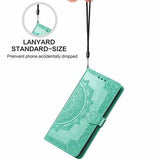 Samsung Galaxy S24 FE Mandala Series Etui med Pung - Grøn