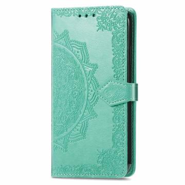 Samsung Galaxy S24 FE Mandala Series Etui med Pung - Grøn