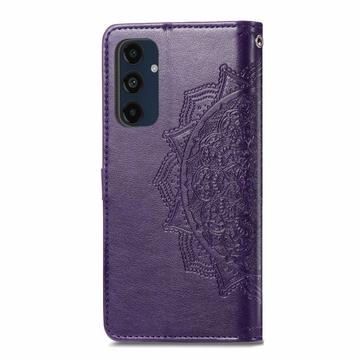 Samsung Galaxy S24 FE Mandala Series Etui med Pung - Lilla