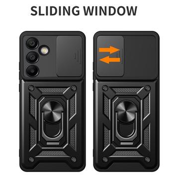 Samsung Galaxy S24 FE Roterende Ring Hybrid Cover med Kameraskjold - Blå