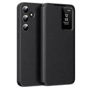 Samsung Galaxy S24 FE Smart Clear View Flip Cover med kortplads - Sort