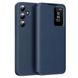 Samsung Galaxy S24 FE Smart Clear View Flip Cover med kortplads - Safir