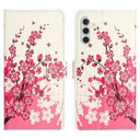 Samsung Galaxy S24 FE Style Series Pung Taske - Pink Blomster