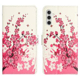 Samsung Galaxy S24 FE Style Series Pung Taske - Pink Blomster