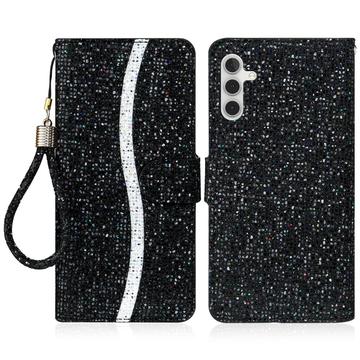 Samsung Galaxy S24 FE Stilfuldt glitteretui - sort