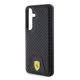 Samsung Galaxy S24 Ferrari Carbon Syet Bund Cover - Sort
