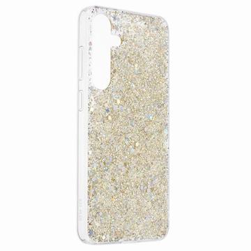 Samsung Galaxy S24 Glitter Flakes TPU Cover - Guld