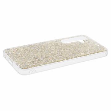 Samsung Galaxy S24 Glitter Flakes TPU Cover - Guld