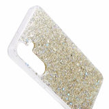Samsung Galaxy S24 Glitter Flakes TPU Cover - Guld