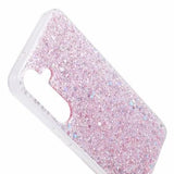 Samsung Galaxy S24 Glitter Flakes TPU Cover - Pink