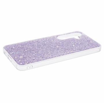 Samsung Galaxy S24 Glitter Flakes TPU Cover - Lilla