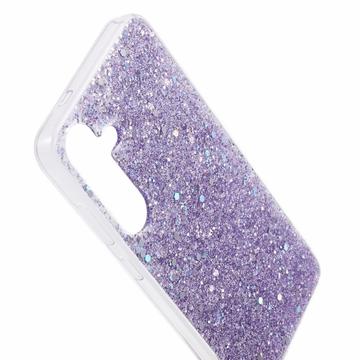 Samsung Galaxy S24 Glitter Flakes TPU Cover - Lilla