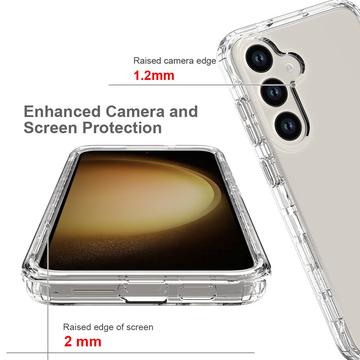Samsung Galaxy S24 Gradient Series Hybrid Cover - Sort / Gennemsigtig