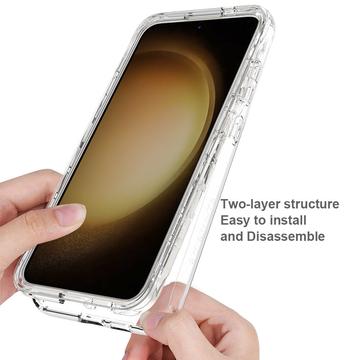 Samsung Galaxy S24 Gradient Series Hybrid Cover - Lilla / Gennemsigtig
