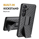 Samsung Galaxy S24 Hybrid Cover med Bælteklips - Sort