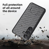 Samsung Galaxy S24 Hybrid Cover med Bælteklips - Sort
