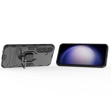Samsung Galaxy S24 Hybrid Cover med Ring Holder - Sort