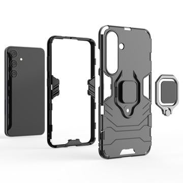Samsung Galaxy S24 Hybrid Cover med Ring Holder - Sort